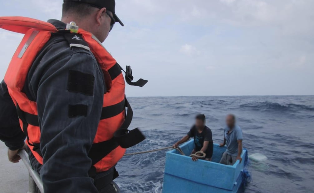 Rescate de pescadores en Chiapas. Foto: Especial