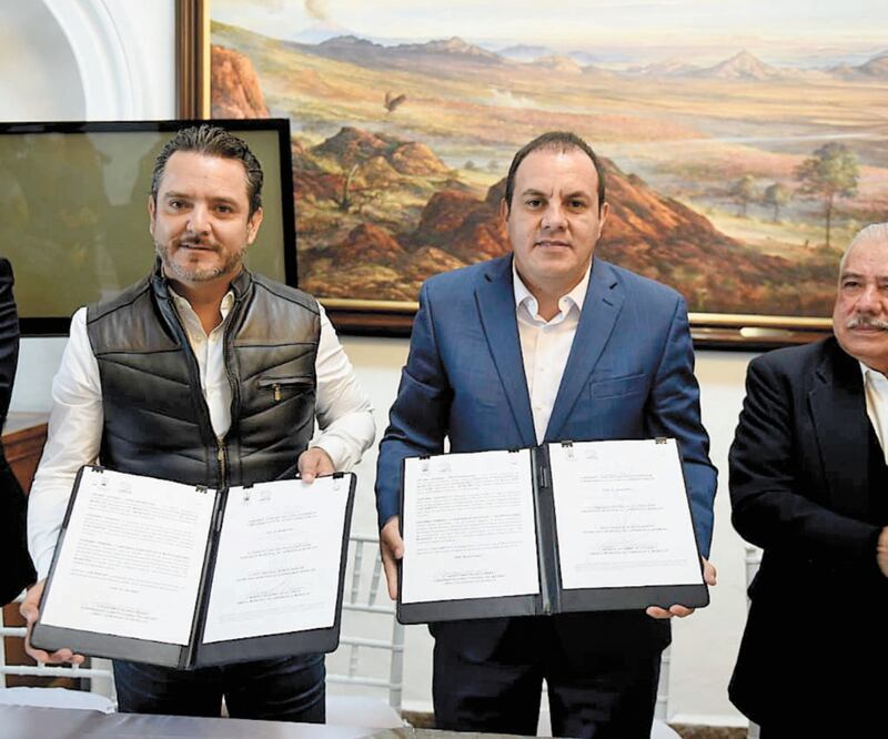 El gobernador Cuauhtémoc Blanco aclaró que el convenio firmado no busca centralizar el trabajo del Mando Coordinado, sino operar conjuntamente. Foto: Especial