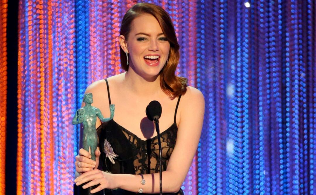 Emma Stone ganó la categoría de Mejor Actriz FOTO: REUTERS