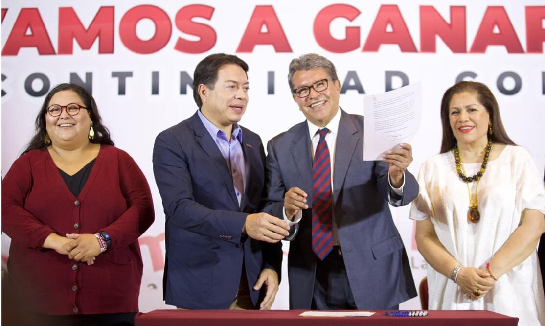 El senador con licencia, Ricardo Monreal Ávila, se registró para participar por la candidatura de Morena a la presidencia de la República en 2024. Foto: Germán Espinosa