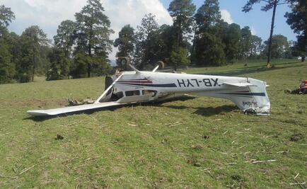 Avioneta se desploma en Villa de Allende