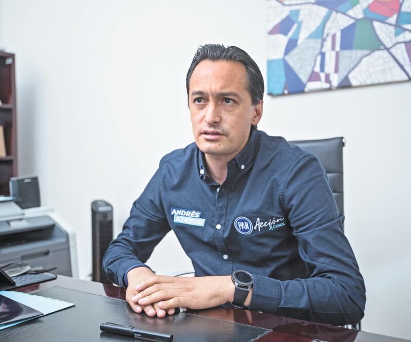 Andrés Atayde Rubiolo se muestra optimista y dice que habrá buenas sorpresas para los capitalinos el 6 de junio. Foto: GERMÁN ESPINOSA. EL UNIVERSAL