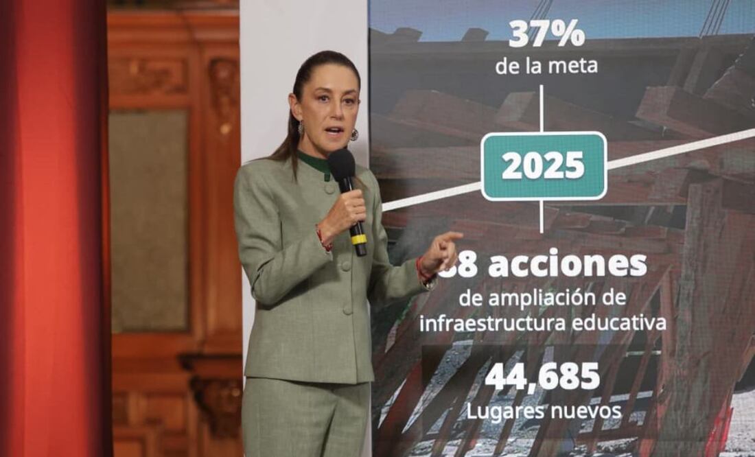 Claudia Sheinbaum Pardo en su conferencia matutina del 28 de octubre de 2025. Foto: Carlos Mejía / EL UNIVERSAL