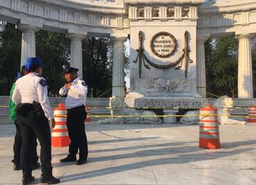 Hemiciclo a Juárez: otro monumento artístico con destrozos