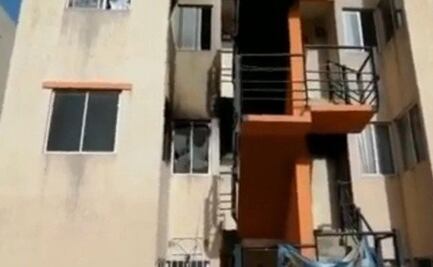 Saltan desde segundo piso para salvarse de un incendio en Yucatán