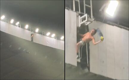 VIDEO: Aficionado del América pone su vida en riesgo festejando el campeonato en el techo del estadio Azteca