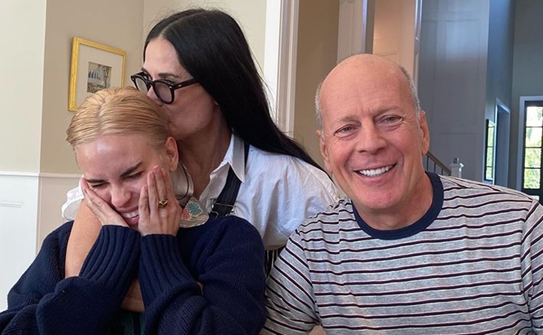 Bruce Willis,  Demi Moore y Tallulah. Foto: Instagram 