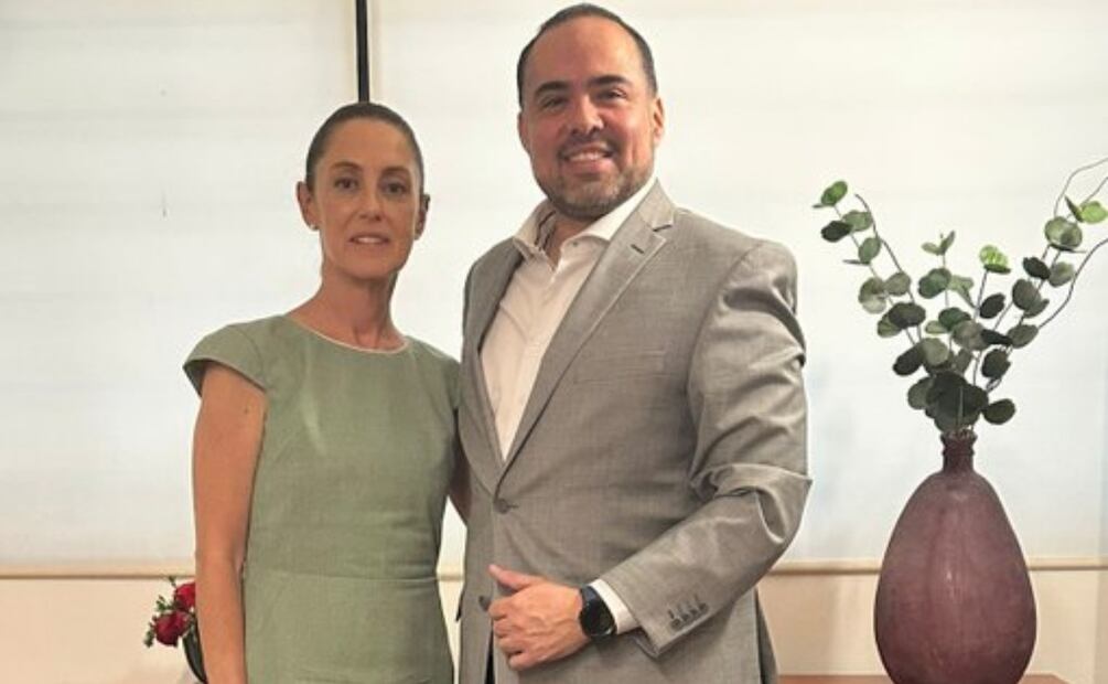 Claudia Sheinbaum y Gonzalo Espina Miranda. Foto: Especial