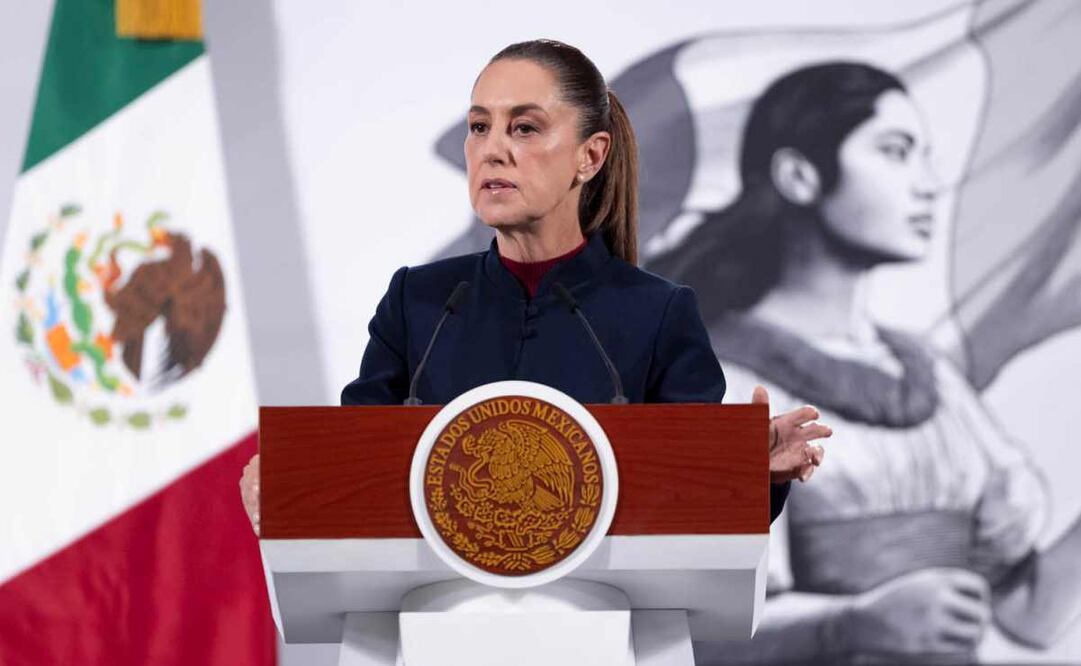 Claudia Sheinbaum, presidenta de México, durante la mañanera del 14 de octubre del 2025. Foto: Presidencia