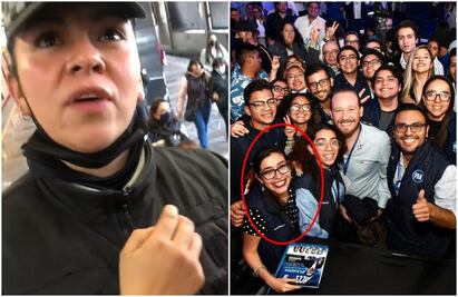 Mujer de la Guardia Nacional en el Metro dice que no la pueden grabar y pide a joven que borre fotos: VIDEO