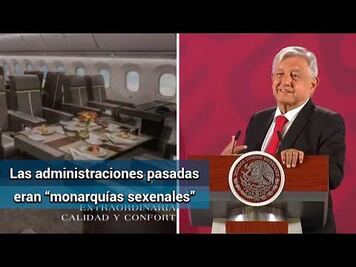 AMLO muestra fotos del primer viaje del avión presidencial