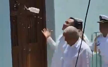 Niegan que trabajadores del Poder Judicial lanzaran objetos a AMLO; acusan que fue alguien de Morena