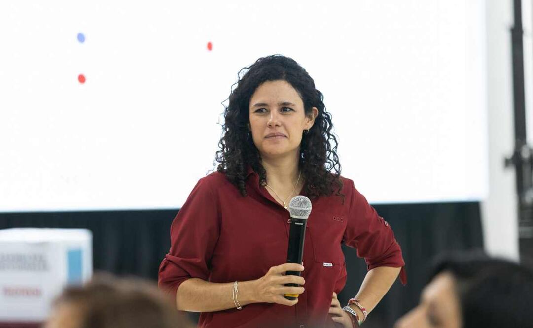 Presidenta nacional de Morena, Luisa María Alcalde, en su visita a Aguascalientes el 6 de septiembre del 2025. Foto: Tomada de la cuenta de X de @LuisaAlcalde
