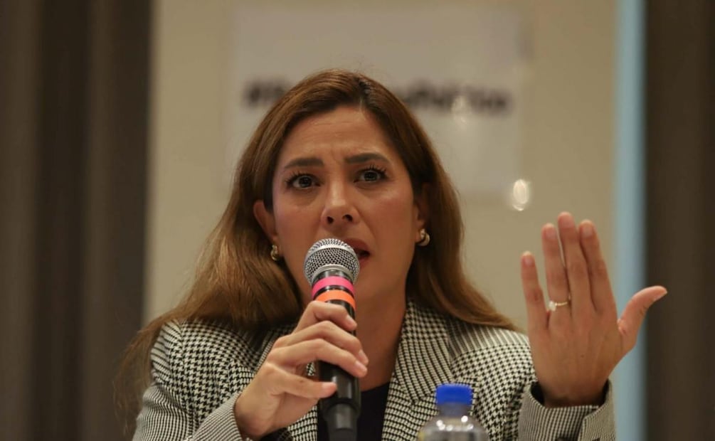 Hija de Ernesto Ruffo Appel, Verónica Ruffo Sánchez, presenta el Comité Plural por la libertad de su padre, procesado por huachicol fiscal (05/08/2026). Foto: Graciela López / Cuartoscuro.com
