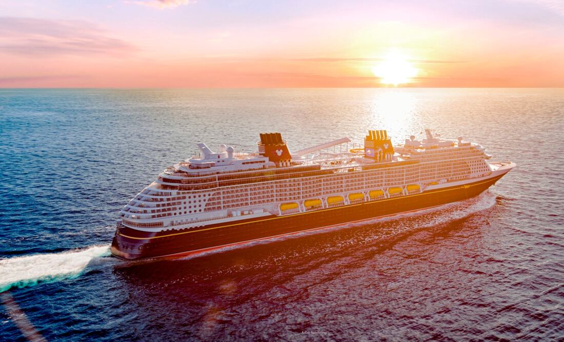 El barco Disney Wish tendrá capacidad para 4 mil pasajeros. Foto: Cortesía