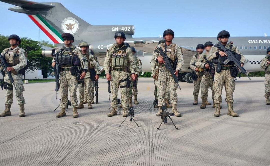 Ejército y Guardia Nacional mantienen desplegados 540 elementos para atender los bloqueos en Chiapas. Foto: EL UNIVERSAL