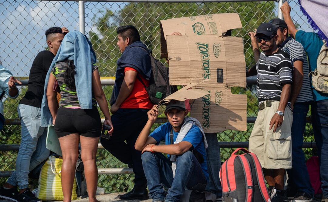 Integrantes de la caravana migrante en ciudad Hidalgo, Chiapas (Foto: Archivo / EFE)
