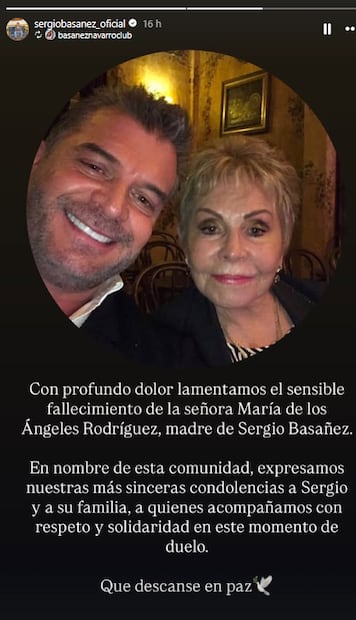 Sergio Basáñez junto a su madre María de los Ángeles Rodríguez.