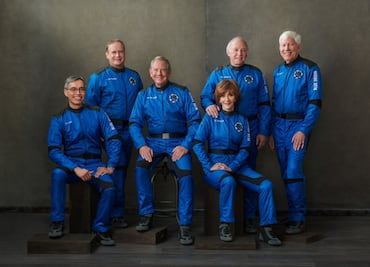 ¡Los tripulantes de la misión Blue Origin ya viajan camino a la frontera espacial! Aquí la transmisión 