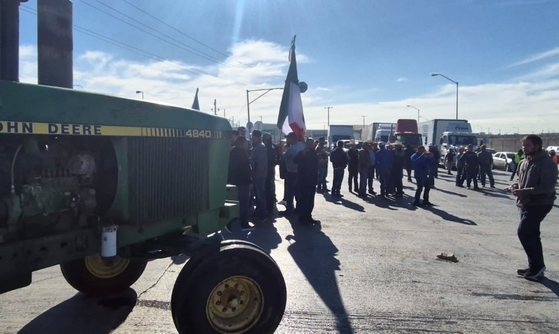 Agricultores del noroeste del estado liberaron el bloqueo en los cruces internacionales de carga, que mantenían desde el martes pasado. Foto: especial