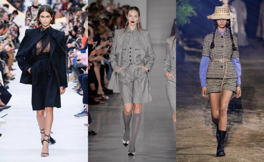 Propuestas con trajes de bermuda.  Fotos: Vogue runway