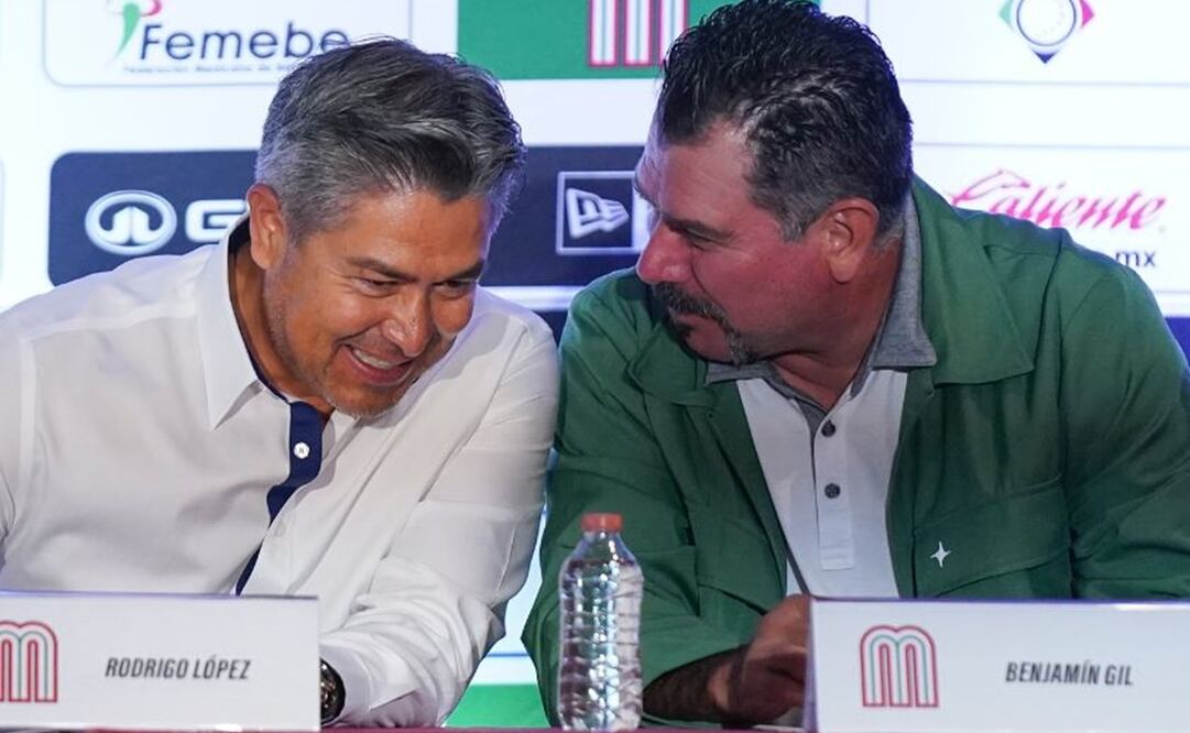 Rodrigo López y Benjamín Gil en conferencia de prensa - Foto: @mexicobeis en Instagram