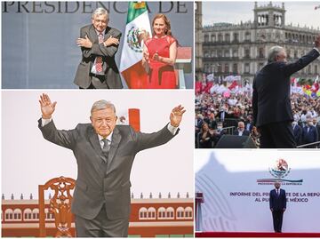 Los 13 informes de AMLO, desde un Zócalo abarrotado hasta en privado por la pandemia