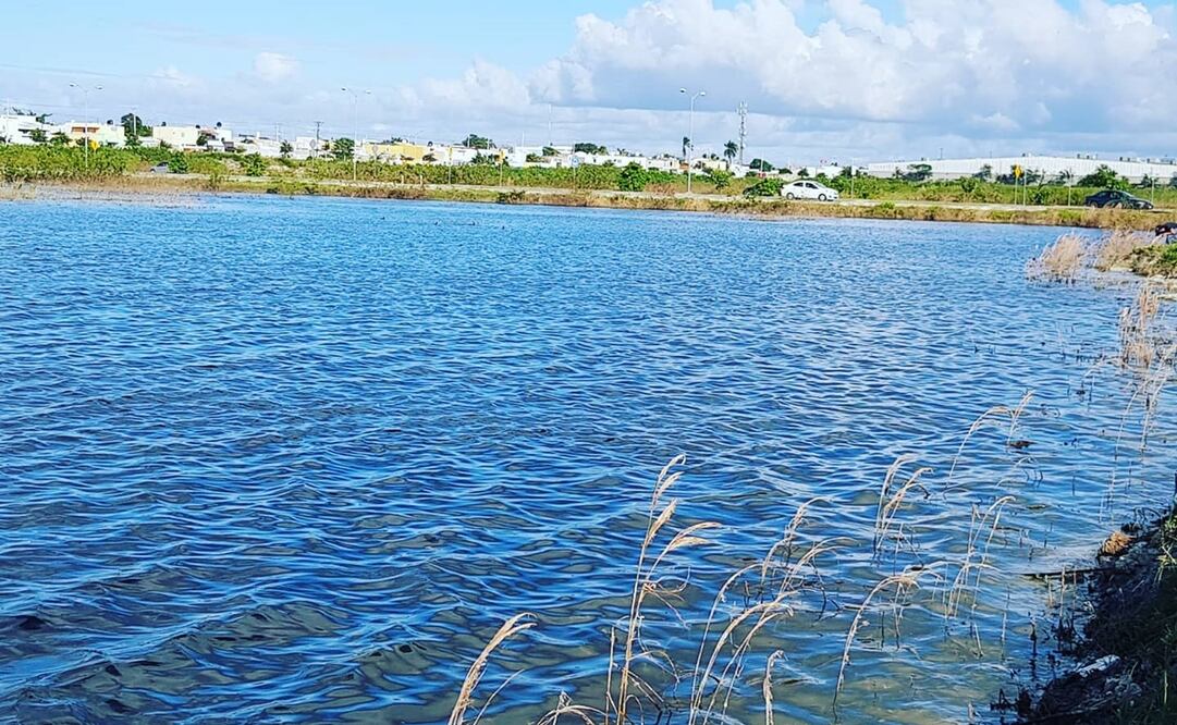 Los lugareños acuden a la nueva laguna formada por las tormentas tropicales y el paso del huracán Delta. Foto: Especial 