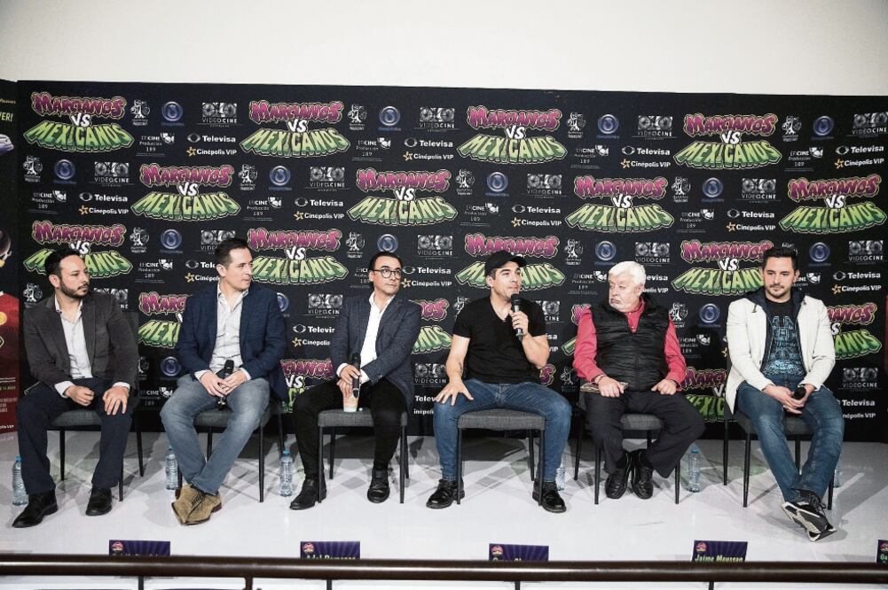 Adal Ramones, Omar Chaparro, y Jaime Maussan dan su voz en el filme. Foto: C. ROGEL BLANQUET. EL UNIVERSAL