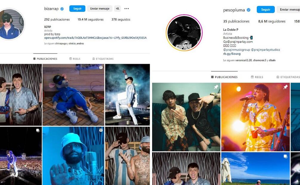 Ambos gozan gran popularidad en las redes sociales. Foto: Instagram