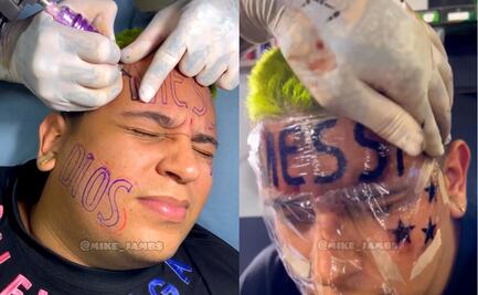 Se tatuó a Lionel Messi en la frente y ahora se arrepintió: "Necesito ayuda para borrarme el tatuaje"