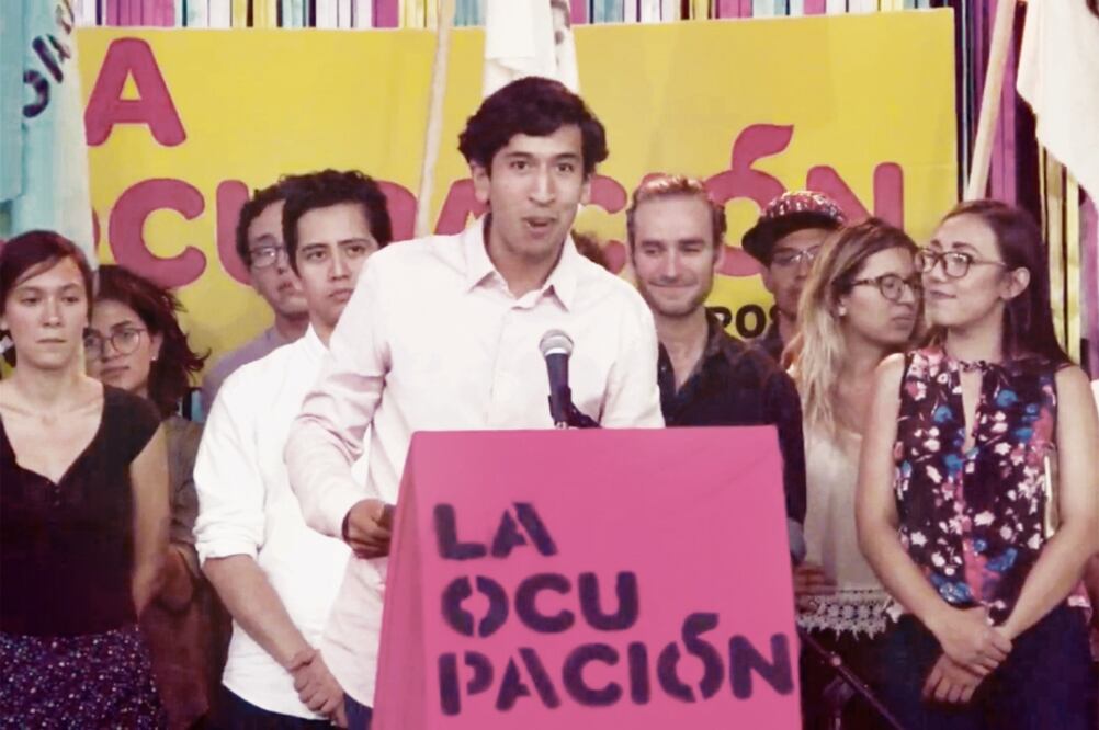 El diputado independiente de Jalisco, Pedro Kumamoto, clausuró el festival “La Ocupación”, organizado por Wikipolítica. (ESPECIAL)