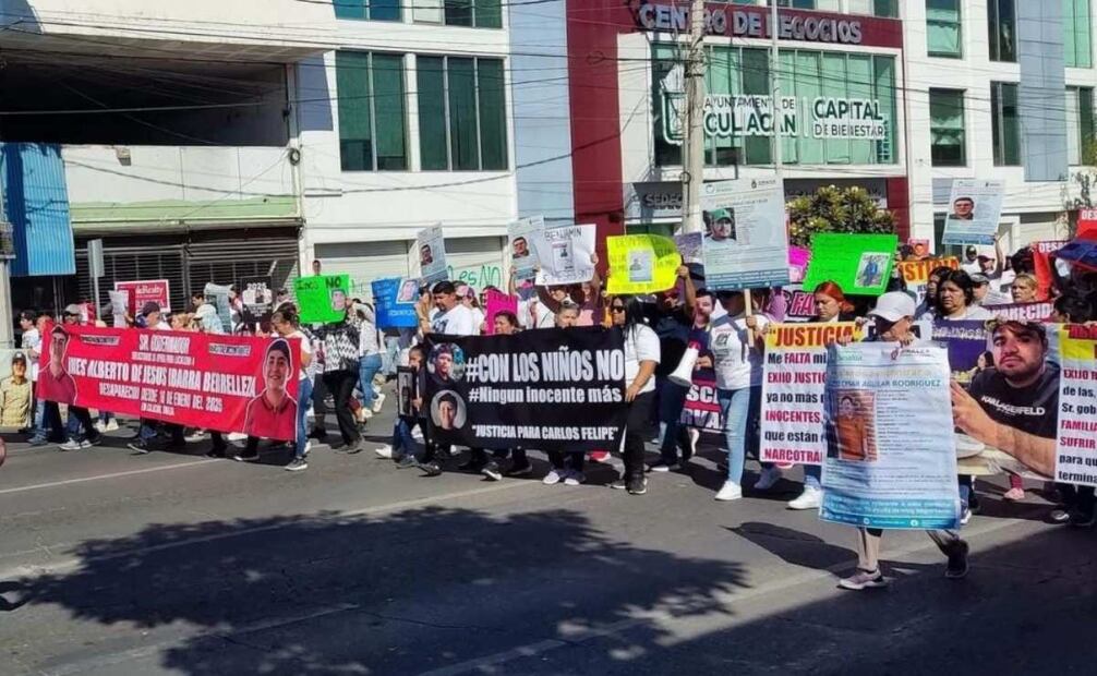 Familiares de desaparecidos marchan por la paz en Culiacán (09/03/2025). Foto: Especial