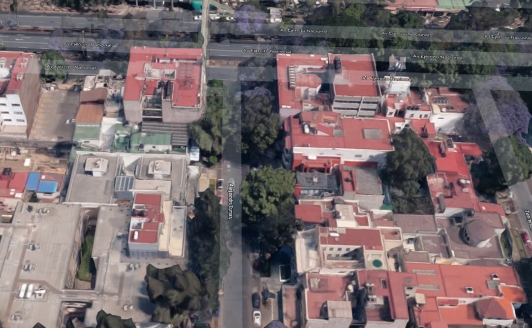 Alejandro Dumas y Ejérciito Nacional, Imagen de Google maps