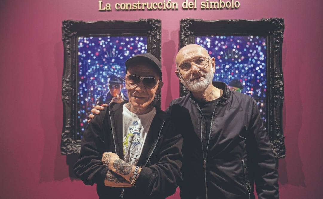 El fotógrafo Pierre Commoy y el pintor Gilles Blanchard presentan la muestra Pierre et Gilles. La construcción del símbolo. Foto: de Gabriel Pano. El Universal