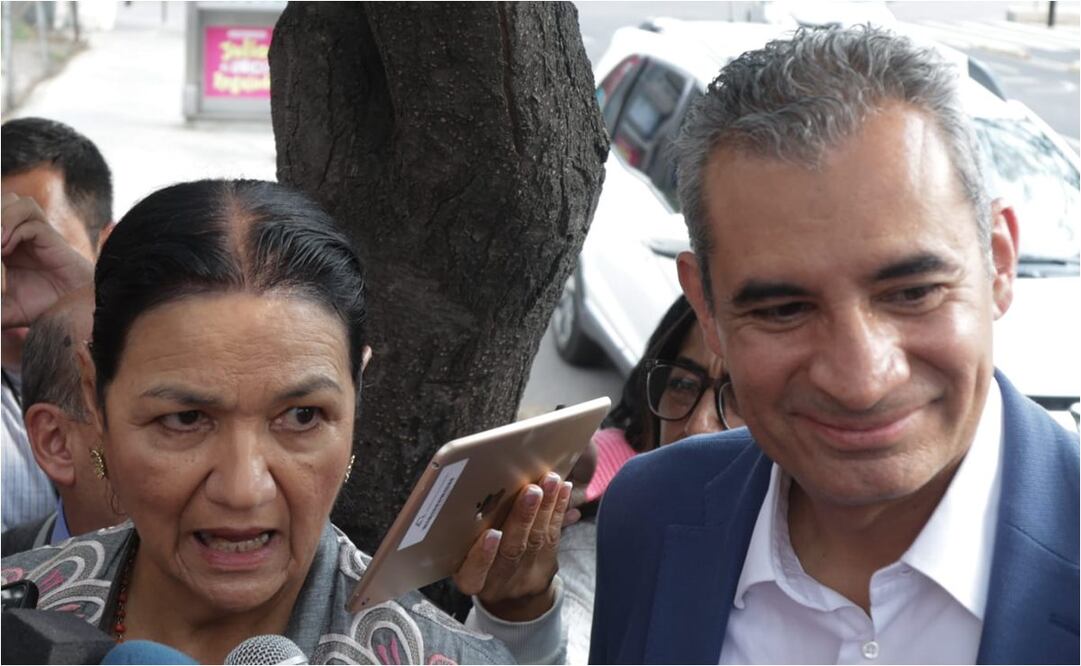 Exdirigentes del PRI, Dulce María Sauri y Enrique Ochoa, acuden al Tribunal Electoral por el caso Alito Moreno. Foto: Carlos Mejía/EL UNIVERSAL