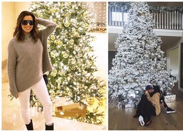Famosos presumen sus árboles de Navidad
