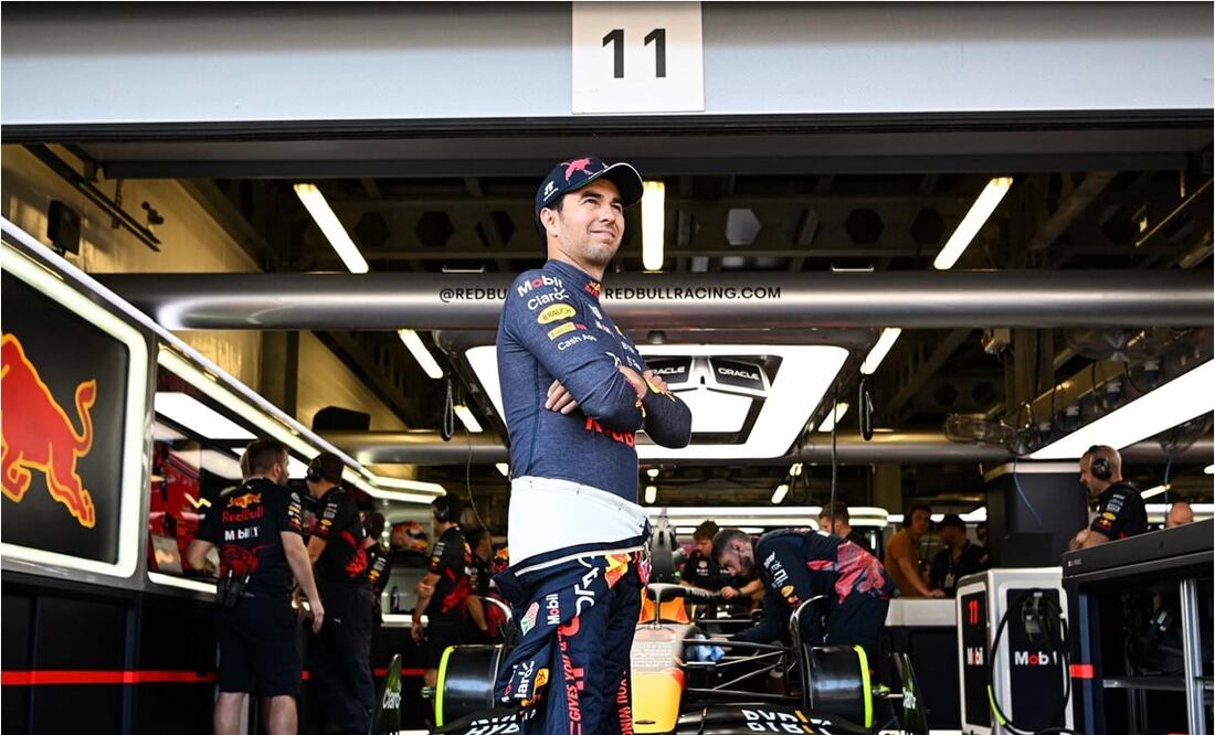 Checo Pérez terminó primero en la práctica libre 3 del Gran Premio de Azerbaiyán / FOTO: AFP