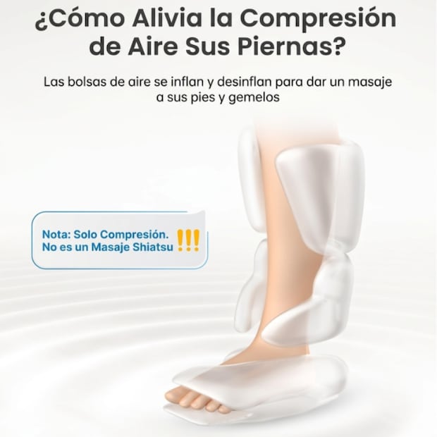 masajeador de piernas renpho con calor y compresion de aire