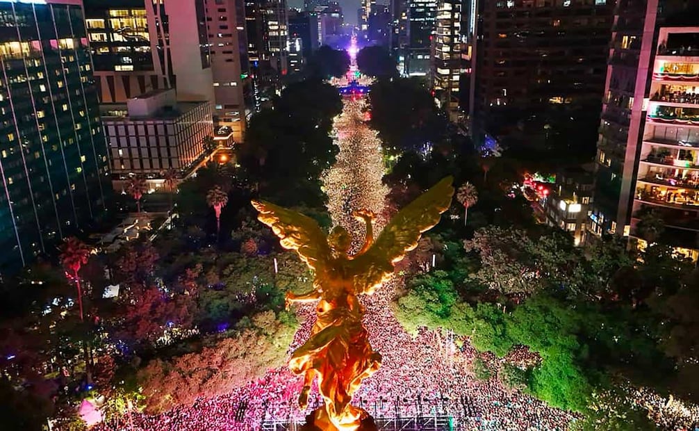 El mundial 2026 rompió un récord de asistencia a una celebración en el Ángel de la Independencia, alcanzando un millón 400 mil aficionados tras la victoria contra Ecuador, el 30 de junio. En 1986, los números alcanzaron el millón de fanáticos. Foto: Valente Rosas/EL UNIVERSAL.