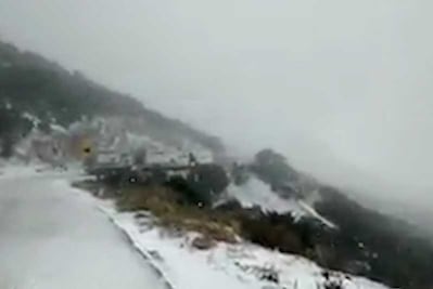 Así fue la primera nevada en Chihuahua de este año