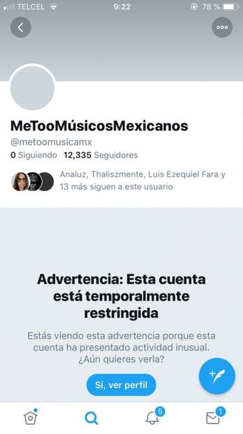 Restringen en Twitter cuenta MeTooMusicos tras muerte de Armando Vega Gil