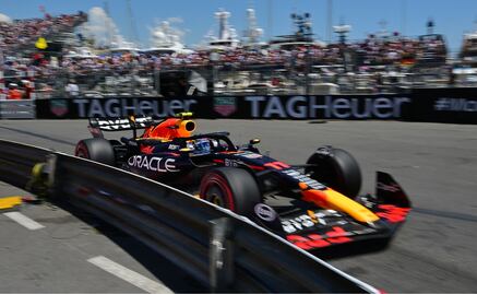 Checo Pérez sufre choque y queda fuera de la qualy del Gran Premio de Mónaco