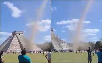 VIDEO: remolino de polvo en Chichén Itzá sorprende a turistas; ¿por qué se forma este fenómeno?