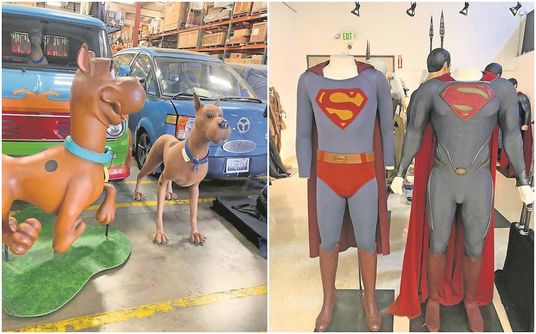 El estudio alberga objetos de sus filmes, incluido Superman