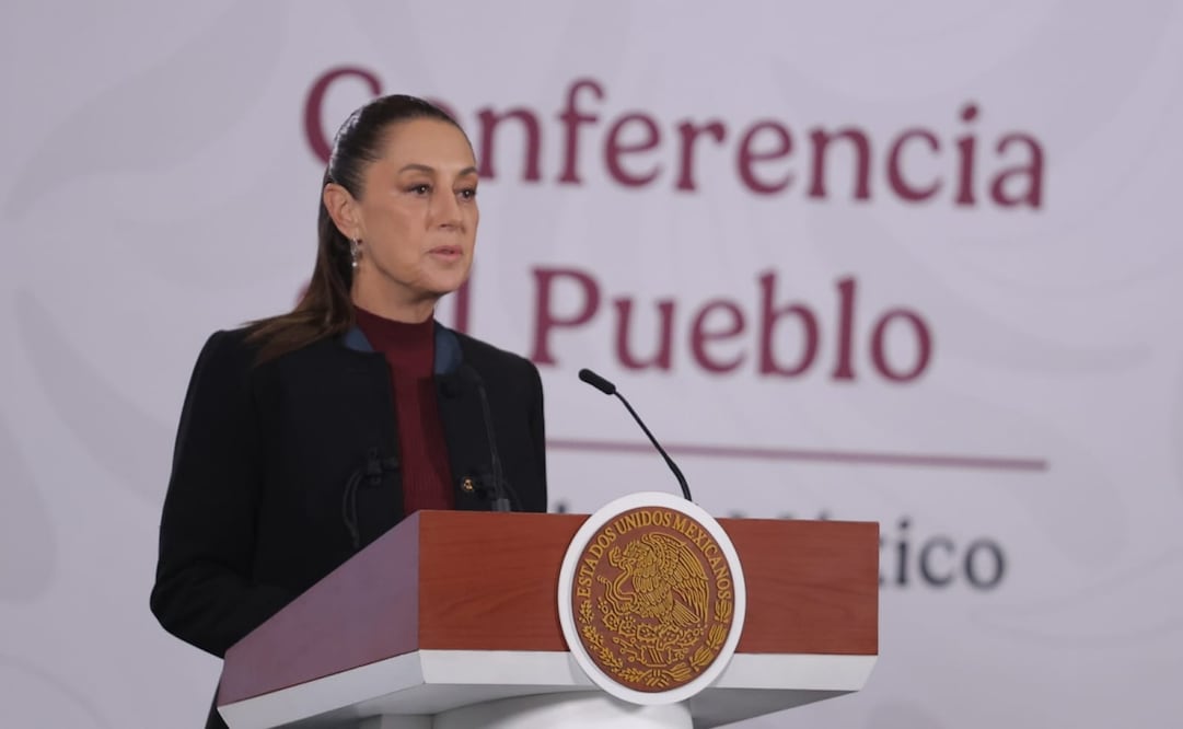 Claudia Sheinbaum en su conferencia matutina del 19 de diciembre de 2025. Foto: Gabriel Pano/EL UNIVERSAL