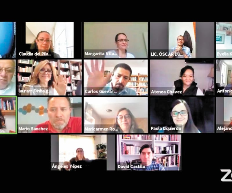 Funcionarios culturales se reunieron virtualmente con las Morras ENAT. Foto: ESPECIAL 