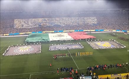 Tifos de la afición de Tigres aparecen en el Volcán; quieren meter presión a Chivas desde la tribuna