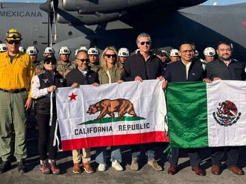 Llega equipo mexicano a California para combatir incendios; “eso hacen los amigos”, agradece Newsom
