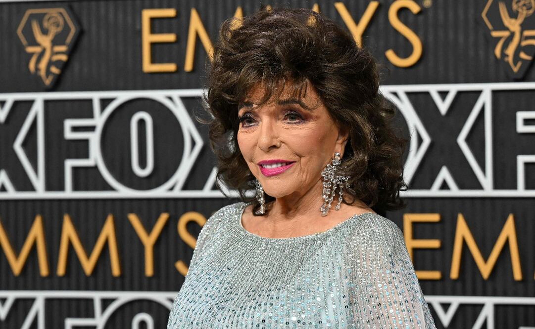 Así se ve Joan Collins a los 90 años. Foto: AFP.